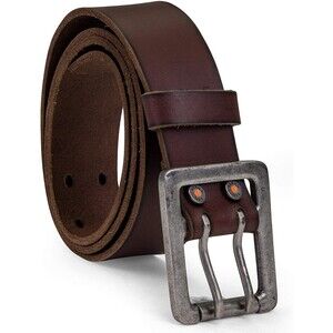 TIMBERLAND Belt Mens Size 32 Brown Distressed Full Grain Leather Work Buckle